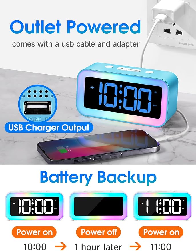 Cadmos Loud Alarm Clock for Bedrooms