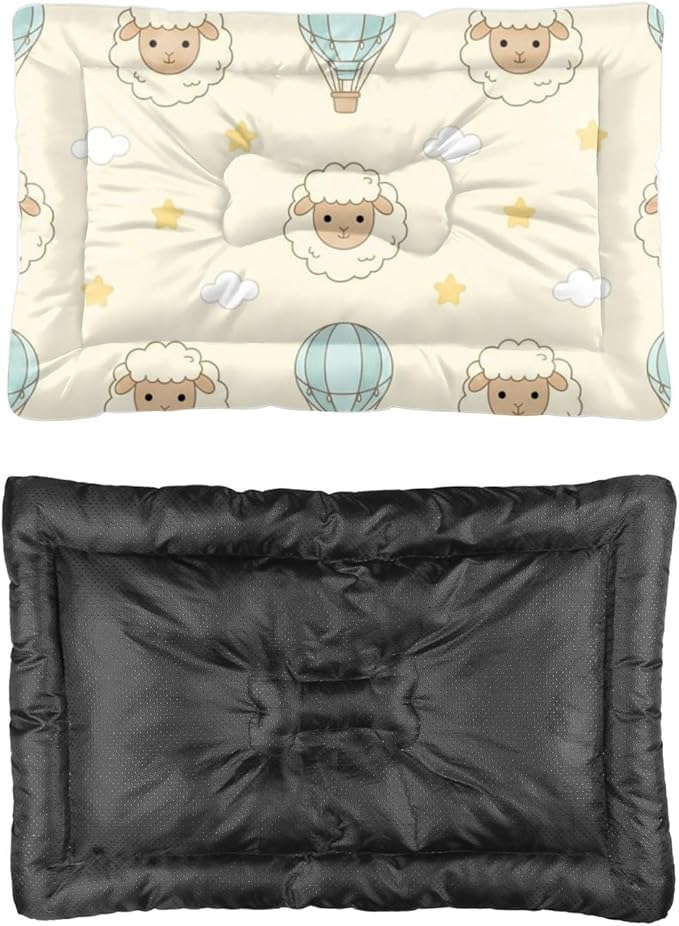 Comfortable Cat Beds with Anti-Slip Bottom, Cute Animals Pet Sofa Dog Sleeping Pad Dog Beds& Furniture Ultra Soft Puppy Mat for Indoor& Outdoor Sofa Cars, Machine Washable 24 X 36 Inch