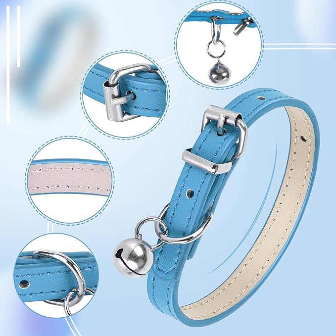 XS Dog Collar for Teacup Adjustable Teacup Dog Collar for Small Medium Large Dogs 3/8 inch Width (White, XS)