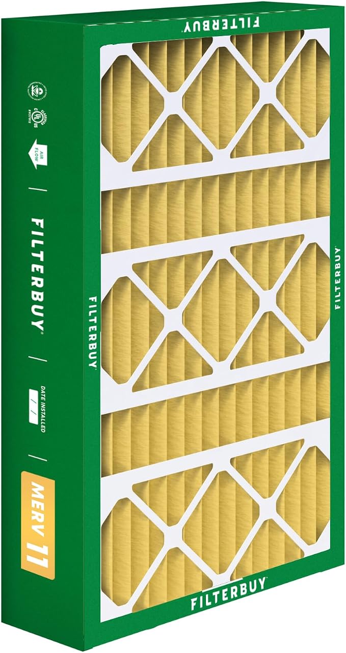 Filterbuy 17x26x4 Air Filter MERV 11 Superior Pet & Allergy Defense,