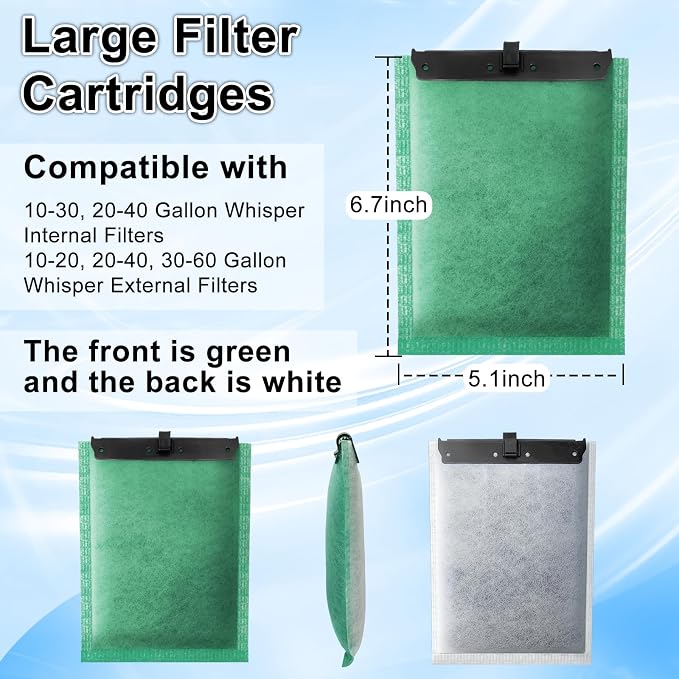 driamor 10 Pack Large Filter Cartridges Compatible