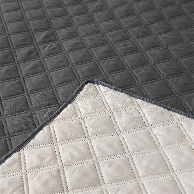 GIBZ Waterproof Dog Bed Cover Anti Slip Pet Furniture Protector Blanket Washable Thick Quilted Mat, Brown, 259x208cm
