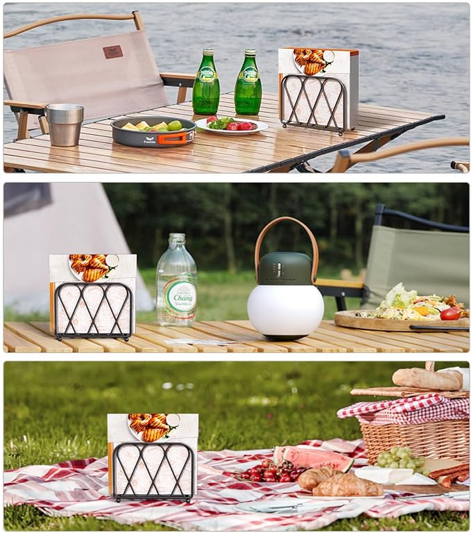 Napkin Holder for Table, Modern Decor for Home Dinner in Kitchen or Dining Room