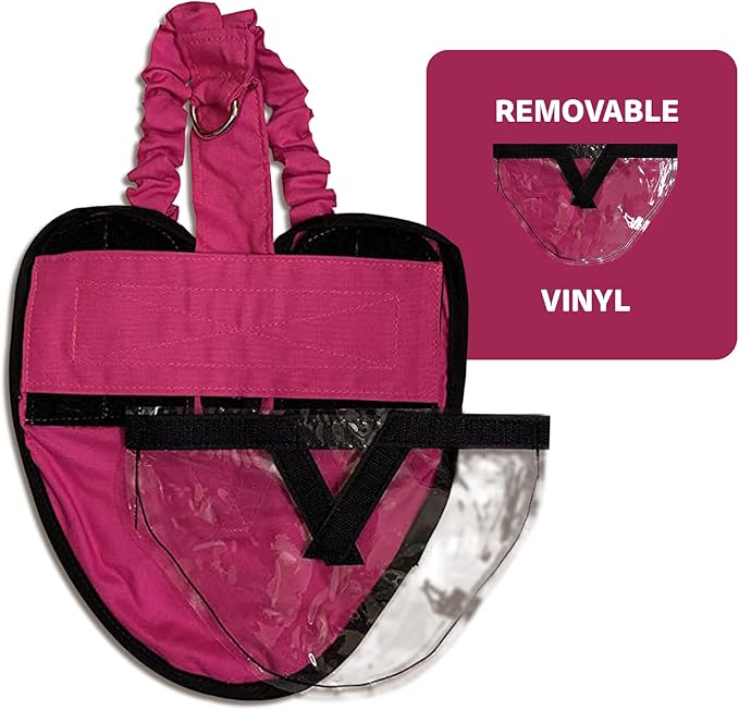 Hen Holster Wrap-Around Bird Diaper & Harness for Hens, Roosters, Ducks, Geese - with Removable Vinyl Liner, Adjustable Fit for Outdoor Adventures & Indoor Use - Easy to wear - XL, Pink