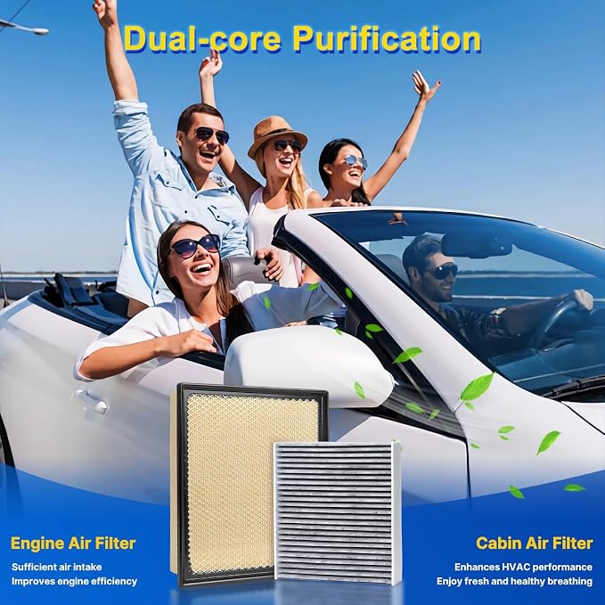 Cabin & Engine Air Filter Kit for 2016-2023 Tacoma 3.5L