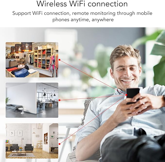 Sanpyl Small Camera, 1080P Mini Home Security Camera, Mini Nanny Cam Pet Dog Baby Camera with Infrared Night Vision, Motion Detection, Support APP