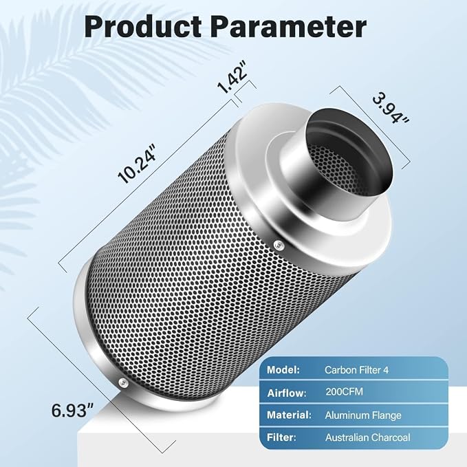 iPower 4 Inch Air Carbon Filter,