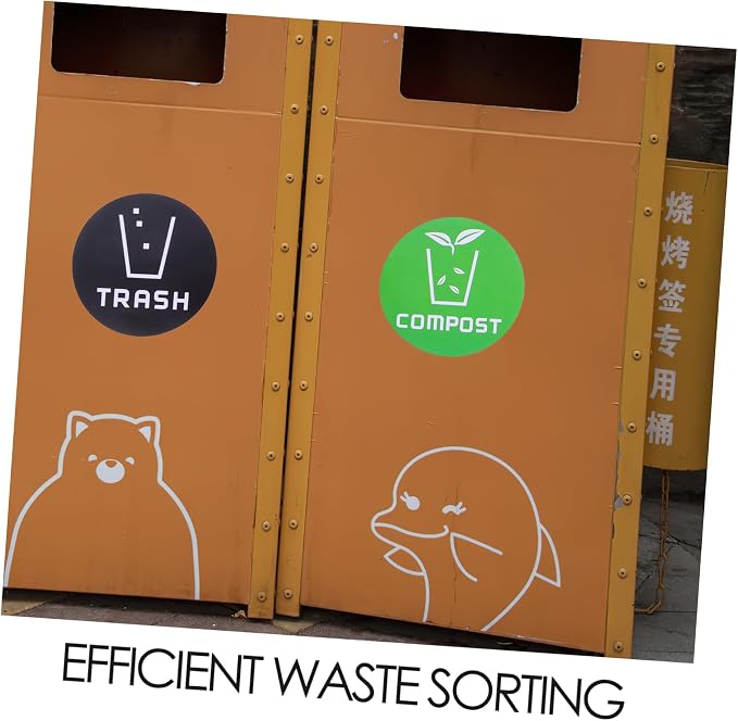 6pcs Decorative Waste Sorting Stickers
