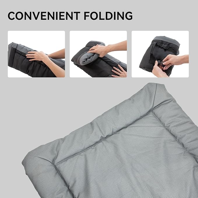 Kitgo Dog Bed for Camping and Outdoor Travel, Waterproof Dog Bed Travel Accessories, Rollable Portable Pet Mat Travel Bed for Dog, Waterproof and Washable (35.43x23.62in)