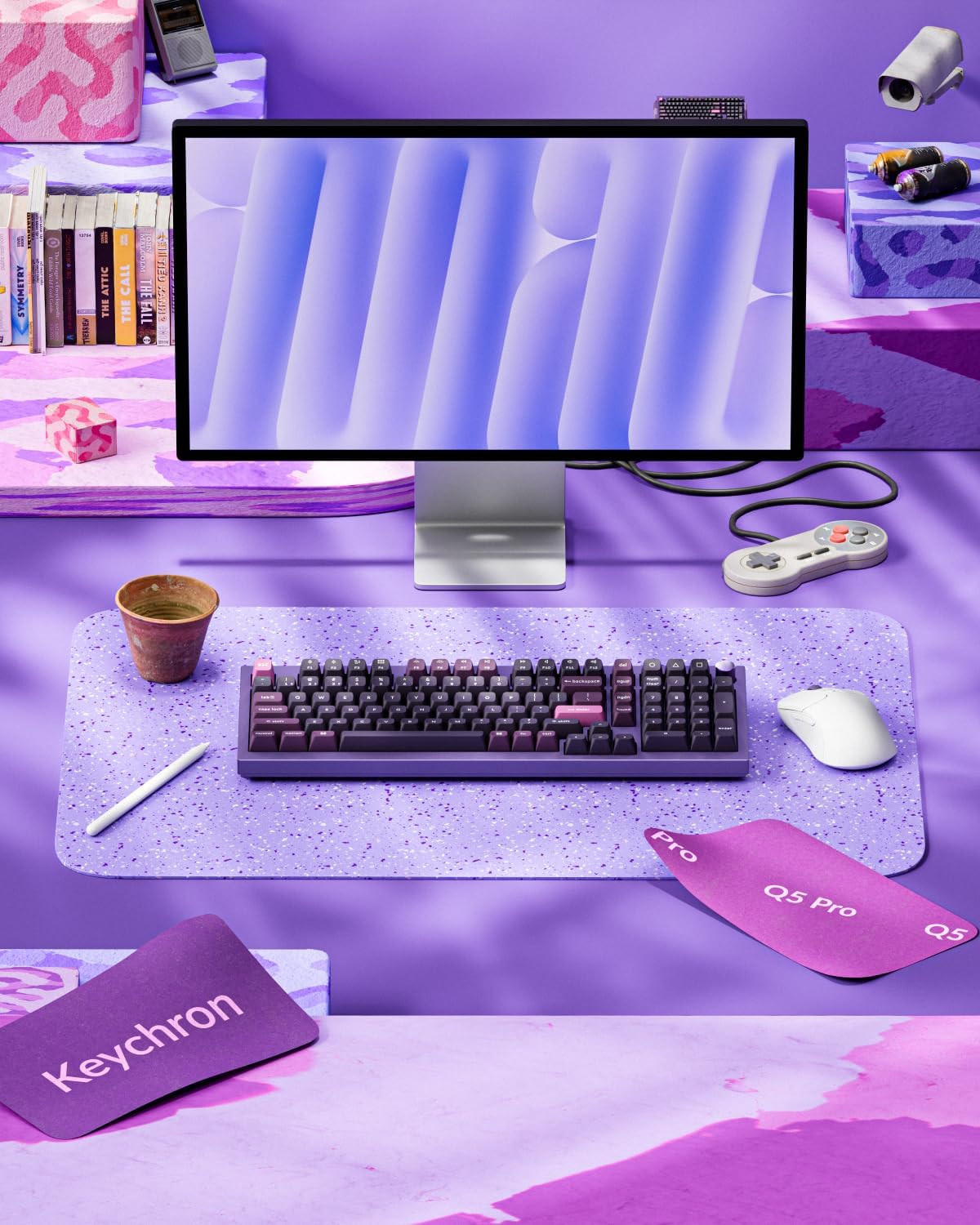 Keychron Q5 Pro 96% Wireless Mechanical Keyboard Full Aluminum - Purple