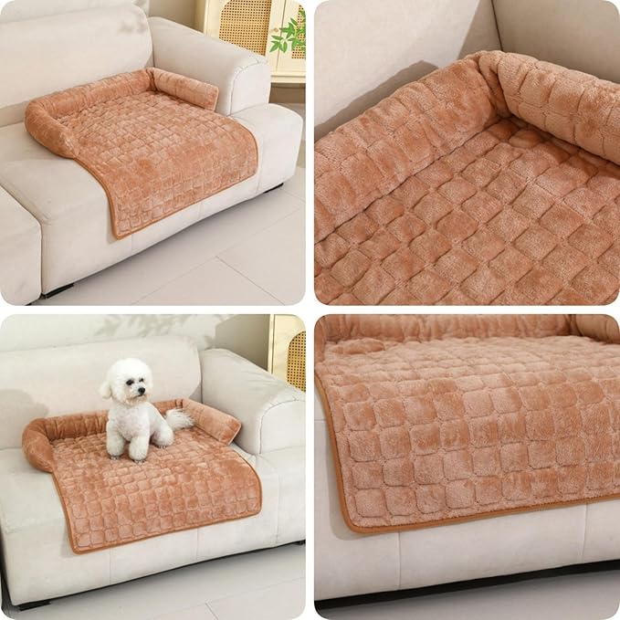 Pet Couch Cover - U Shape Protective Washable, Soft Pet Bed Sofa Protector for Cats, Kittens, Puppies for Indoor Home Living Room Apartment, Car, Camping, Travel Bed and Furniture Protection