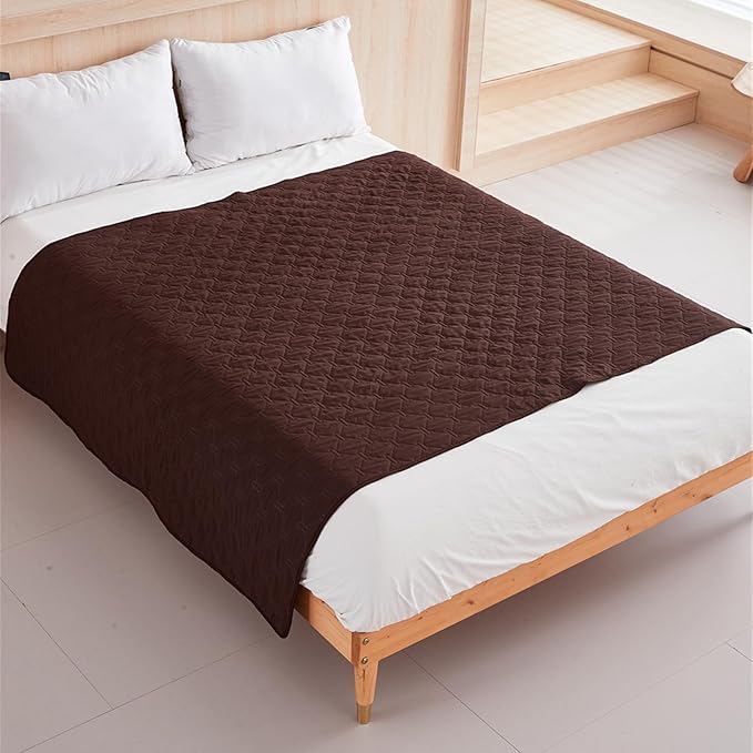 GIBZ Waterproof Dog Bed Blanket Cover Anti Slip Pet Furniture Protector Washable Large Washable Quilted Mat for Indoor, Coffee, 170x200cm