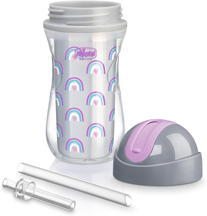 Chicco Insulated Straw Sippy Cup 12+ Months, 9oz Toddler Training Cup