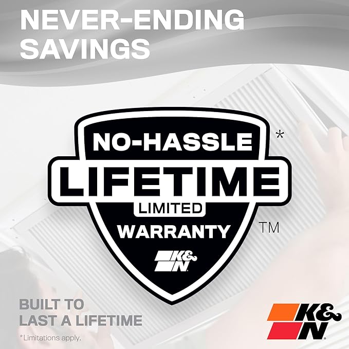K&N 14X20X1 HVAC Furnace Air Filter, Lasts a Lifetime, Merv 8, the Last HVAC