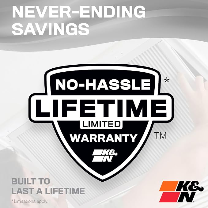 K&N 14X30X1 HVAC Furnace Air Filter, Lasts a Lifetime, Merv 8, the Last HVAC