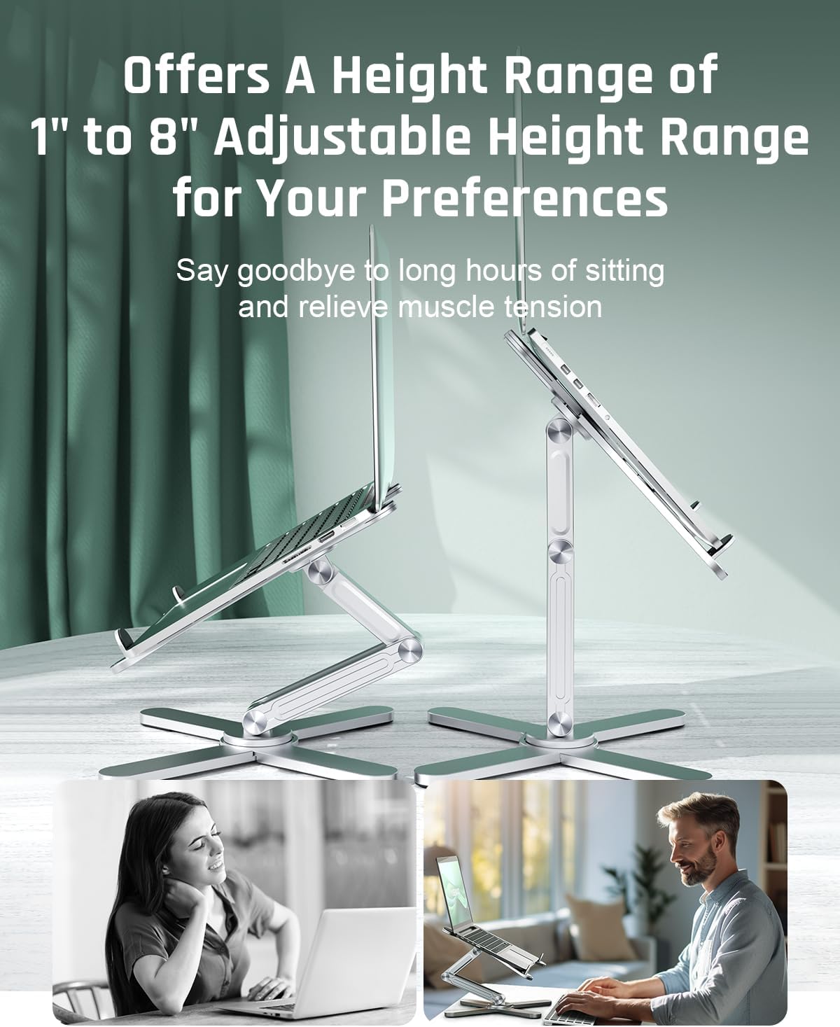 N86 Laptop Stand for Desk, 360° Rotating Adjustable Laptop Stand