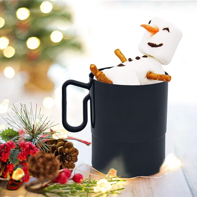 Party Essentials 8-Ounce Hard Plastic Coffee Cup/Tea Mug