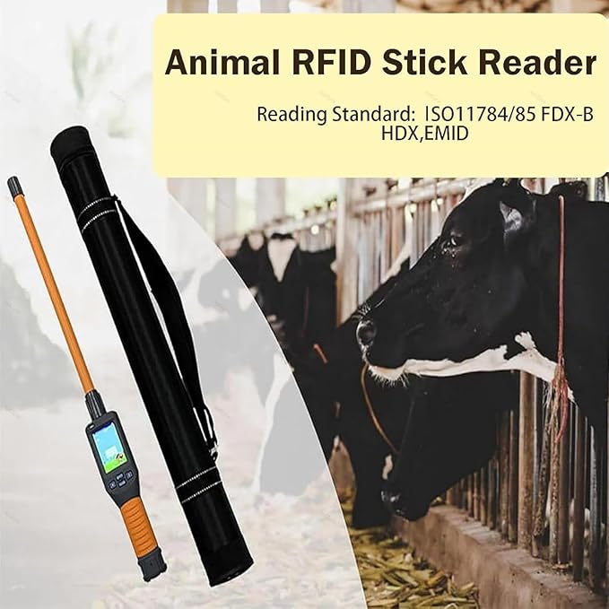 Dog Cat Chip Reader Scanner, Pet Tag Display, Tag Reader for Animals,Handheld Universal RFID Tag Identifier, 20000 Data Storagecompatible with Fdx-B, Fdx-A, Hdx Iso11784/85