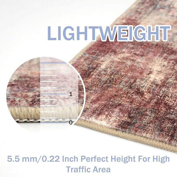 IOHOUZE Abstract Runner Rug 3x16 Ft Washable Runners