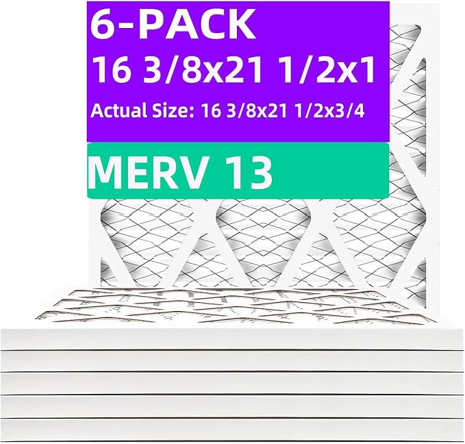 16 3/8x21 1/2x1 MERV 13 Pleated Air Filter MPR 1900 & FPR 10, Furnace Air