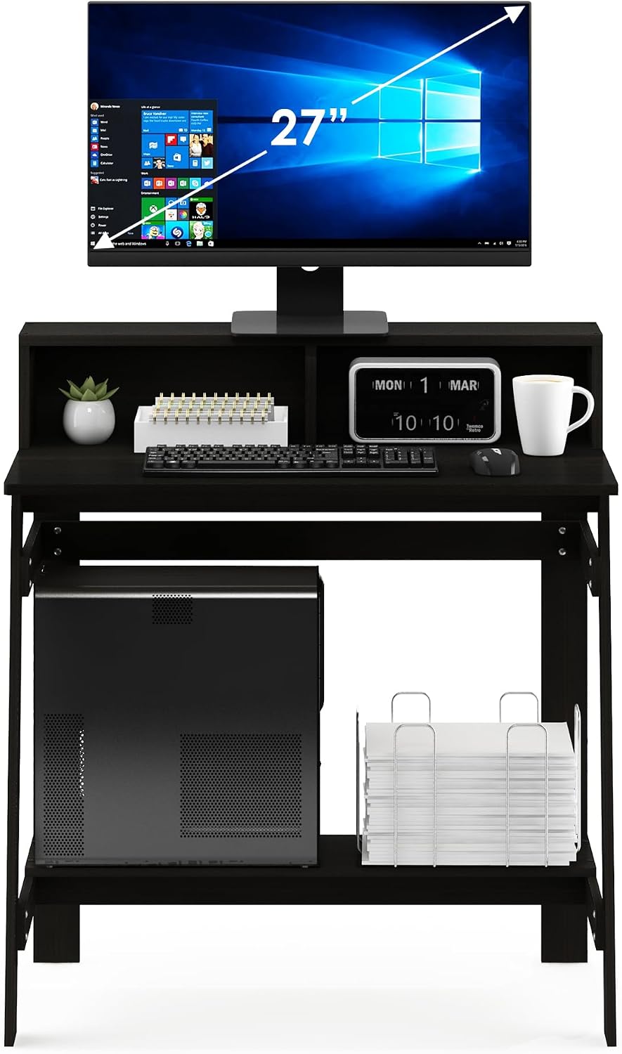 Furinno Simplistic a Frame Computer Desk, Espresso
