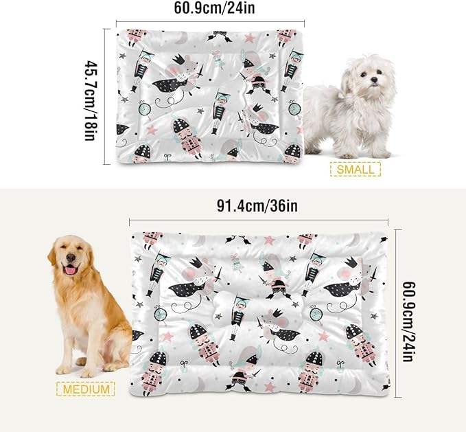 Christmas Nutcracker Mouse King Pet Bed Cute Dog Bed Mat Absorbing Non Slip Pad Pet Sleeping Mat for Small, Medium, and Large Dogs Puppy Cat 24 in x 18 in