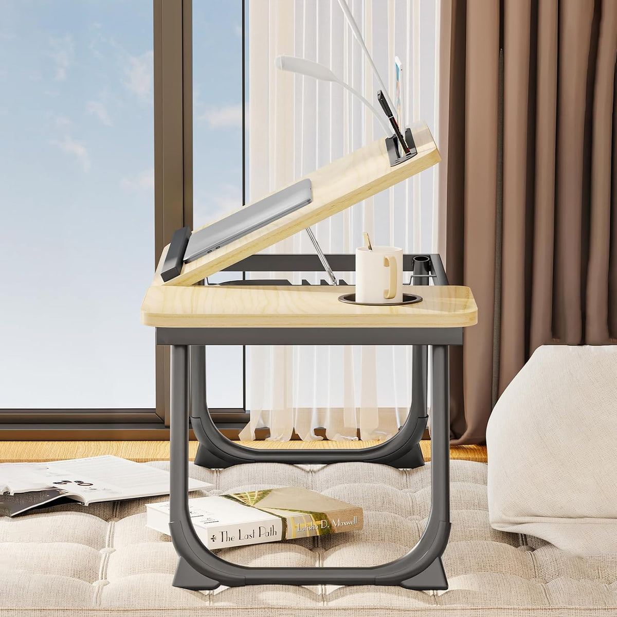 Laptop Desk for Bed, Adjustable Laptop Stand with 5 Different Angles