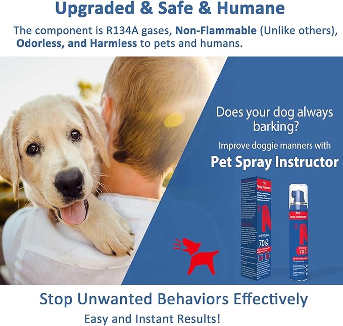 Gutes Leben Dog Corrector Spray, 70ml, Instructor Spray Dog Trainer for Stops Barking, Jumping Up, Help Stop Unnecessary Dog Behaviour, Safe, Humane Effective(1 Pack)
