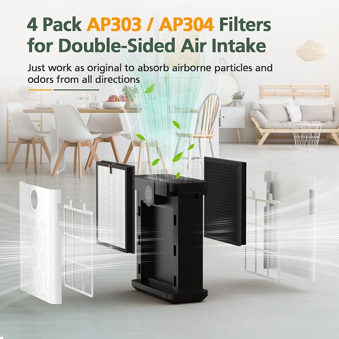 AP303 AP304 Replacement Filters, Compatible