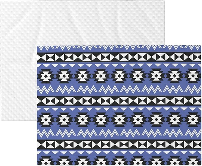 Dog and Cat Blanket in One, Tribal Ethnic Aztec Native American Decor, Double Sided Plush Throw with Raised Dot Pattern on One Side and Flat Velvet on Other for Variety