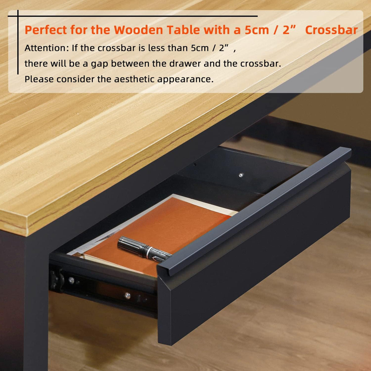 Under Desk Drawer 18”, Under Workbench Tool Storage Hanging Drawers