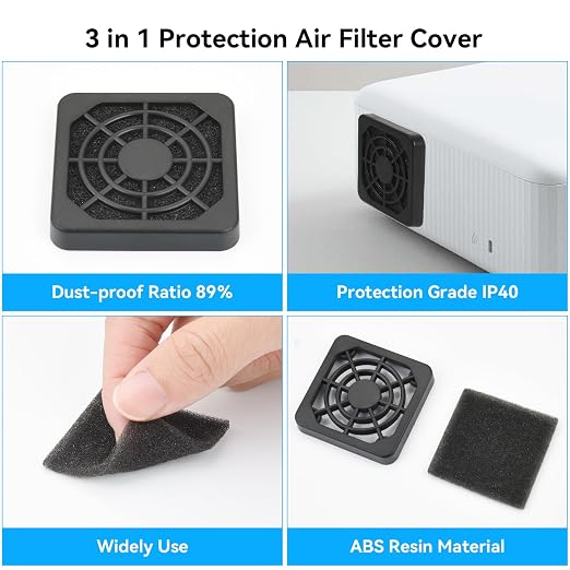 ELUTENG 40mm Fan Filter Dustproof Cover USB Cooling Ventilator Plastic Grill 40