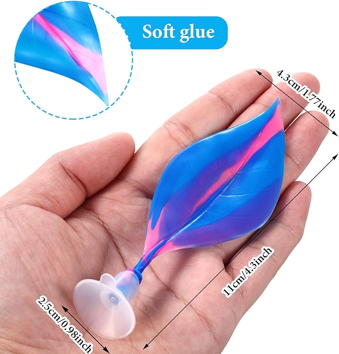 WILLBOND 2 Pcs Blue Silicone Betta Fish Bed Leaf Hammock Betta Fish Tank Accessories Decorations for Aquarium Ornaments, Practical Resting Spot, No Bpa, Comfortable and Safe