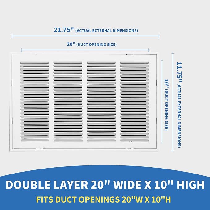 20x10 Return Air Grille, Return Air Vent Cover