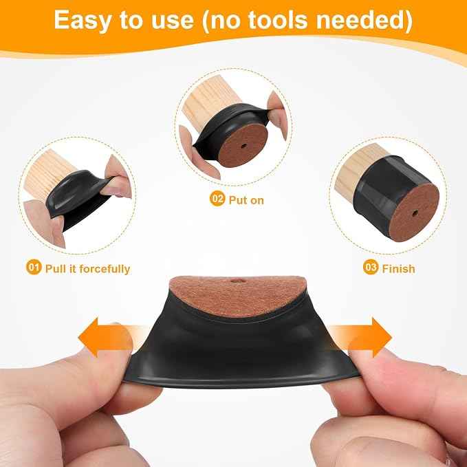 CHUNZEXI 24 Pack Chair Leg Floor Protectors