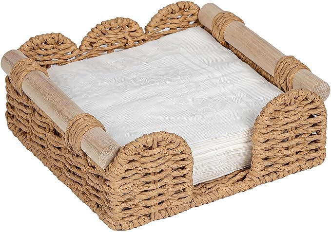 CubesLand Square Scalloped Napkin Holder
