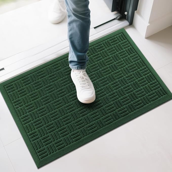 Mibao Front Door Mat Indoor Outdoor Entrance, Dirt Trapping Waterproof
