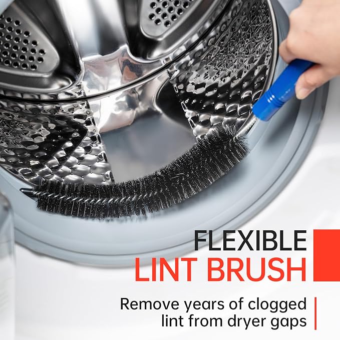 BLuesea Dryer Vent Cleaner Kit, 15-Piece Ultimate Dryer Cleaning Kit Include 40