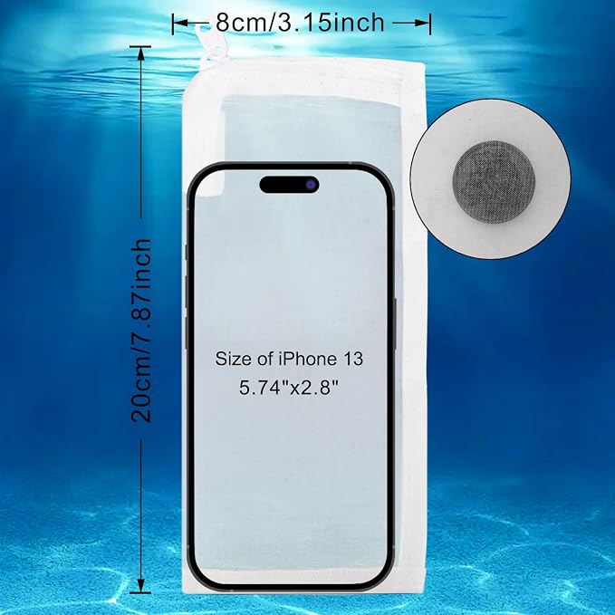 Segarty Media Bags for Aquarium Filter, 10 Pack 0.15mm Extra Fine Mesh 7.7 x 3