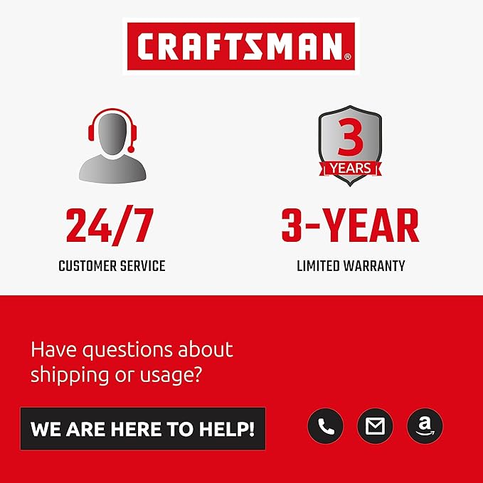 CRAFTSMAN 100 Ft. Contractor Retractable Extension Cord Reel with 4 Outlets & Heavy Duty 12AWG SJTW Cable