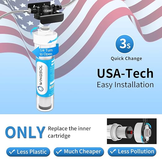 Under Sink Water Filter System, NSF/ANSI 42&53 Improve Taste, EZ Change Life