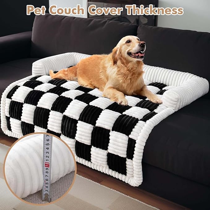 Dog Couch Cover Protector, Pet Couch Covers for Sofa, Washable Pet Bed Couch Cover, Pet Friendly Sofa Cover for Large Dogs, Furniture Protector Pet Sofa Mat for Dogs and Cats, with Anti-Slip Bottom
