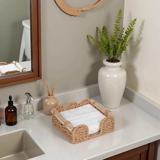 CubesLand Square Scalloped Napkin Holder