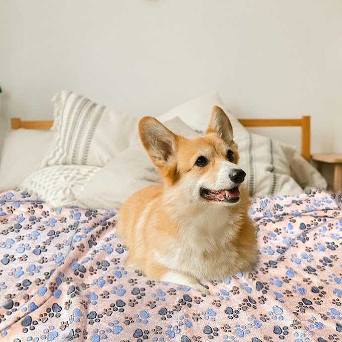 Dog Blankets for Medium Large Dogs Washable, 3 Pack Pet Blanket Washable 41" x 31", Fuzzy Soft Puppy Blanket Throw Cover for Kennel Crate Bed, Blanket for Dogs, Pet Blankets for Dog