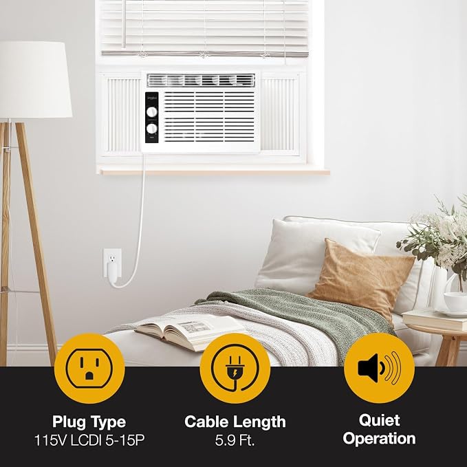 Whirlpool 5, 000 BTU 115V Window Air Conditioner & Dehumidifier
