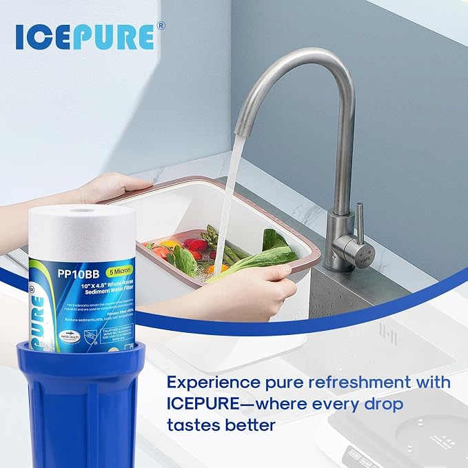 ICEPURE PP10BB 5 Microns 10" x 4.5" Whole House Sediment Water Filter
