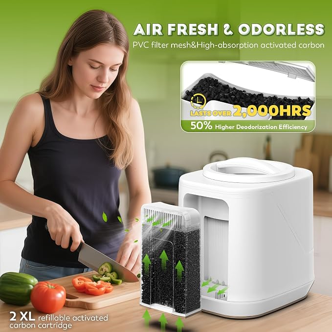 Electric Composter for Kitchen, Large Smart Compost Bin