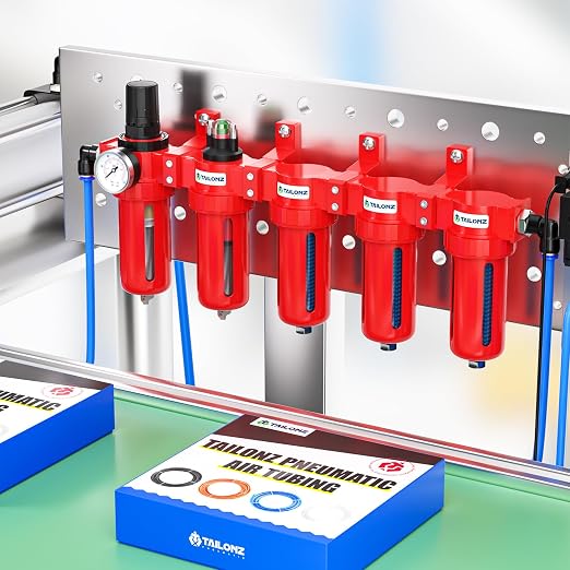 TAILONZ PNEUMATIC 0-150PSI 3/8 Inch NPT Red Industrial Grade 5 Stage Air Drying