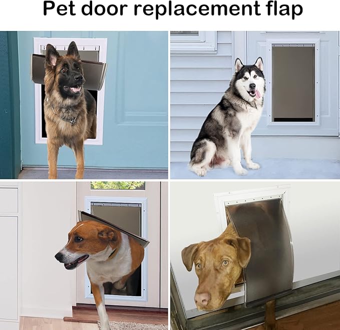 X-Large Dog Door Replacement Flap Compatible with PetSafe Freedom 6 Holes Pet Door PAC11-11040 - Measures 13 5/8" x 24 3/16", Doggy Door Flap Made of Wear, Flexible, Weather Resistant TPU Material