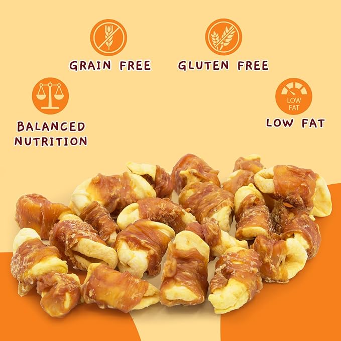 Jungle Calling Dog Treats, Skinless Chicken Wrapped Apple Treats, Gluten and Grain Free, Chewy Dog Bites for Balanced Nutrition, 10.6oz (Pack of 2)